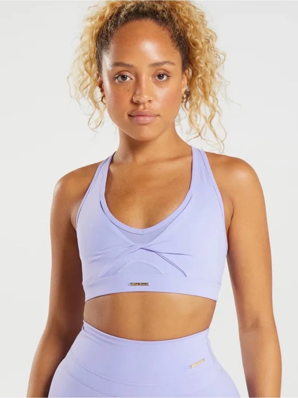 Mesh twist sports bra